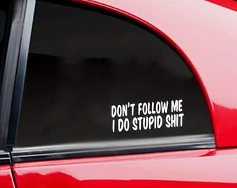 small car decal funny