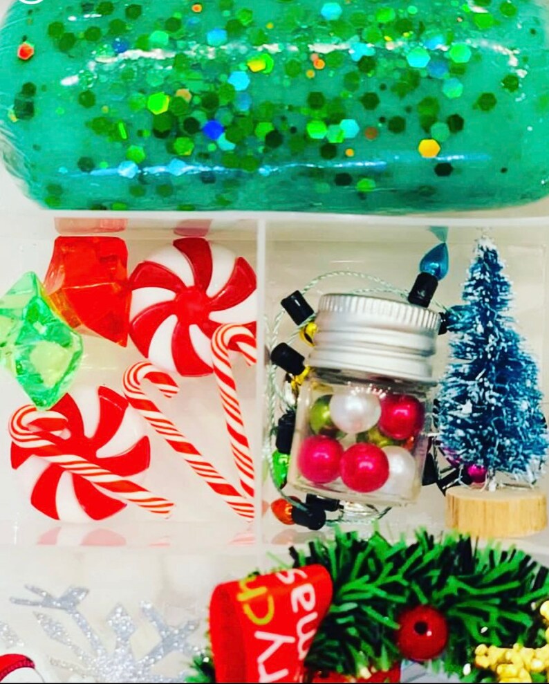 Christmas Play Dough Sensory Kit Etsy