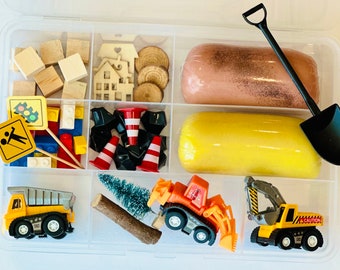 Construction Play Dough Sensory Kit