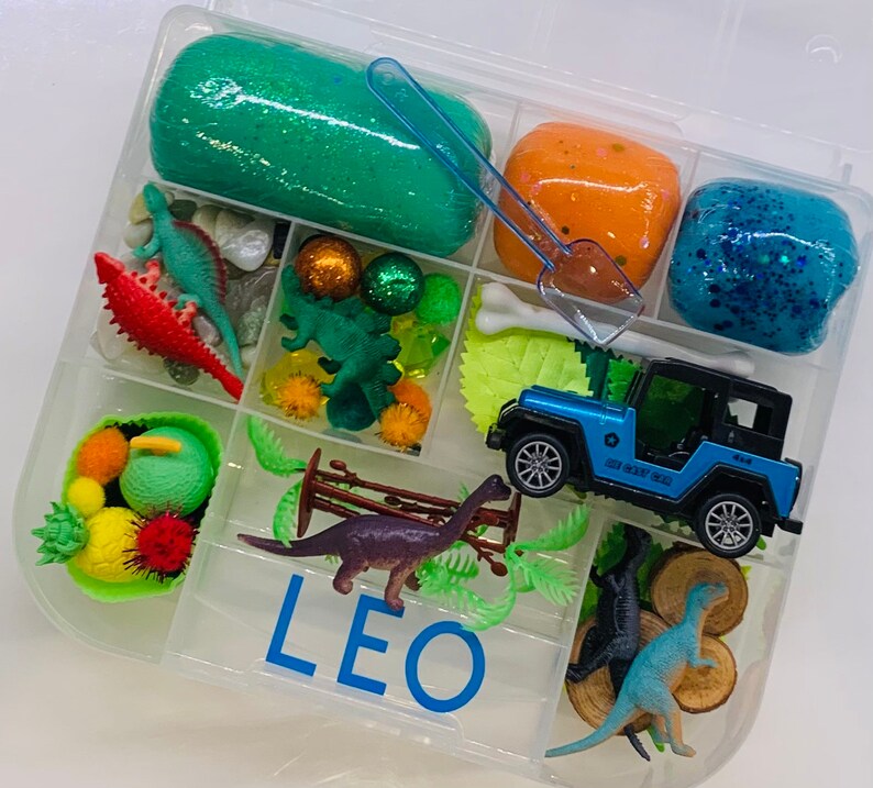 Dinosaur Play Dough Sensory Kit Etsy