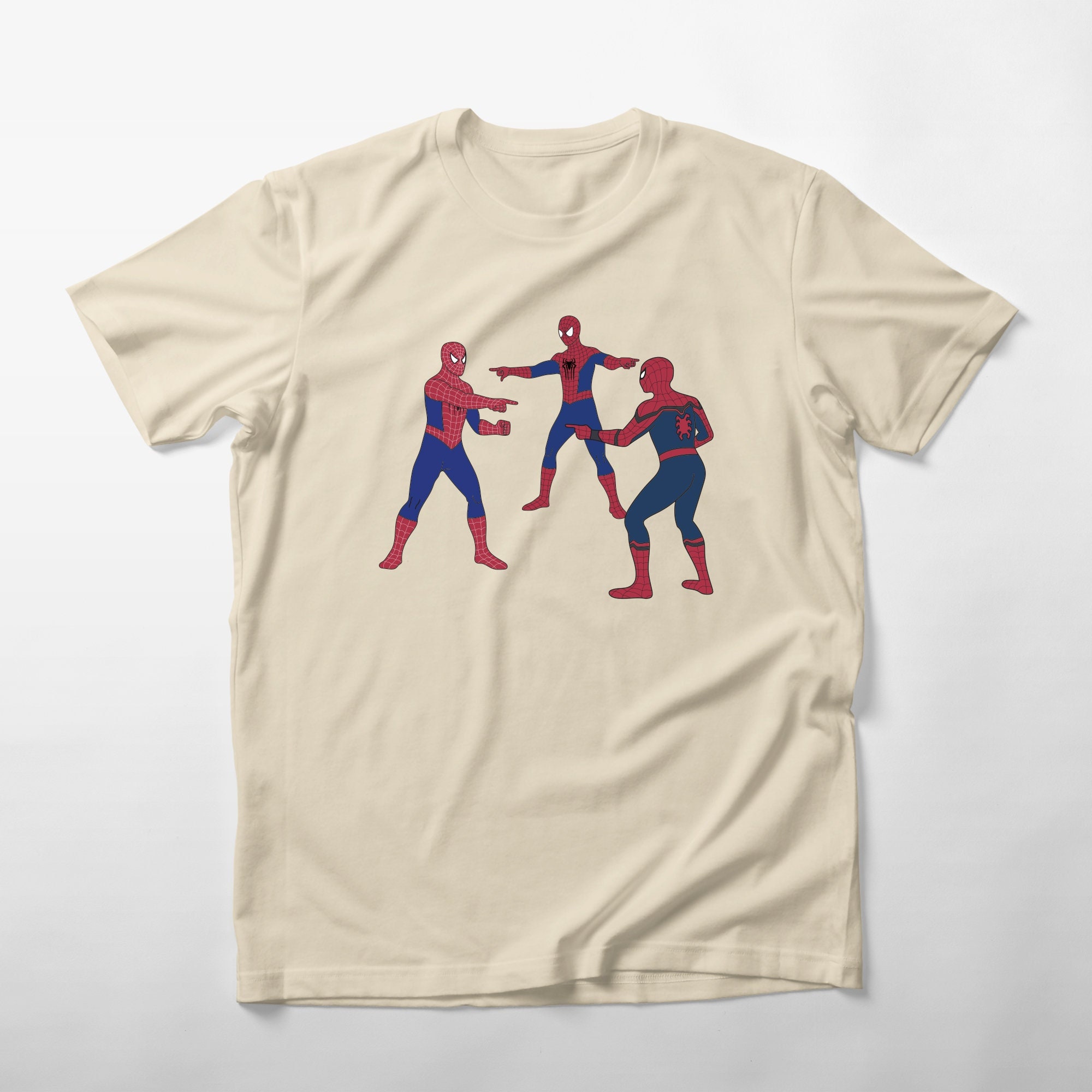 Discover Spiderman Meme T-Shirt, Funny 3 Spiderman Pointing Tee