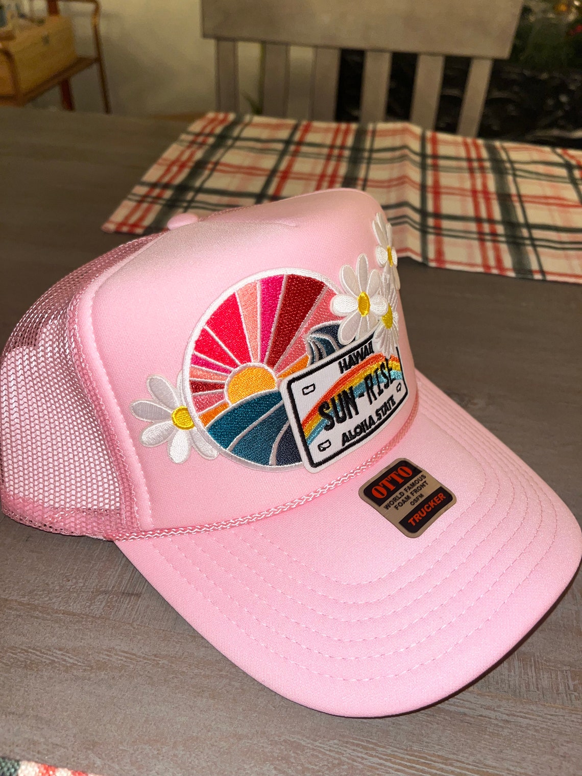 Pink Rv Hat Pink Tropical Trucker Hat - Etsy