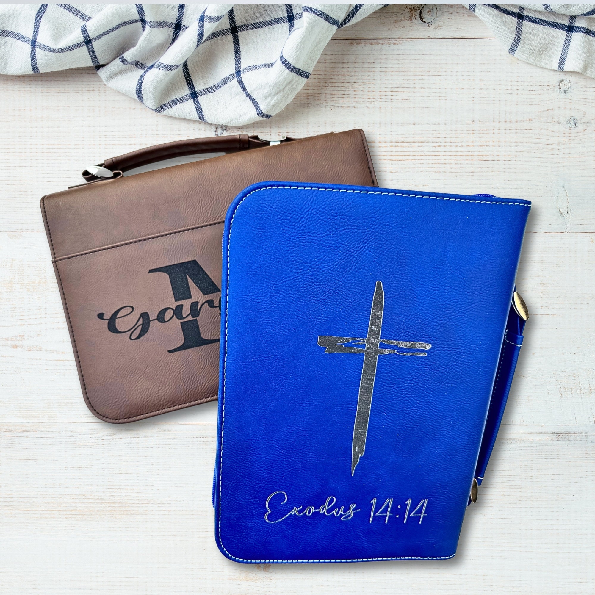 Leather Bible Cover Case Customized Leather Bible Case Personalized