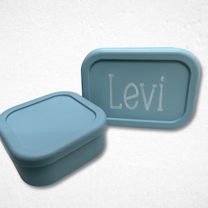 Personalized Silicone Bento Box | Custom Meal Prep Container | Divided Food Container | Lunch Container for Children