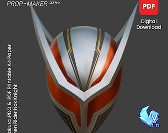 DIY Kamen Rider Nox Knight Helmet Cosplay EVA Foam Template