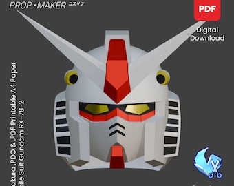 Modello fai da te in schiuma EVA per cosplay del casco Mobile Suit Gundam RX-78-2