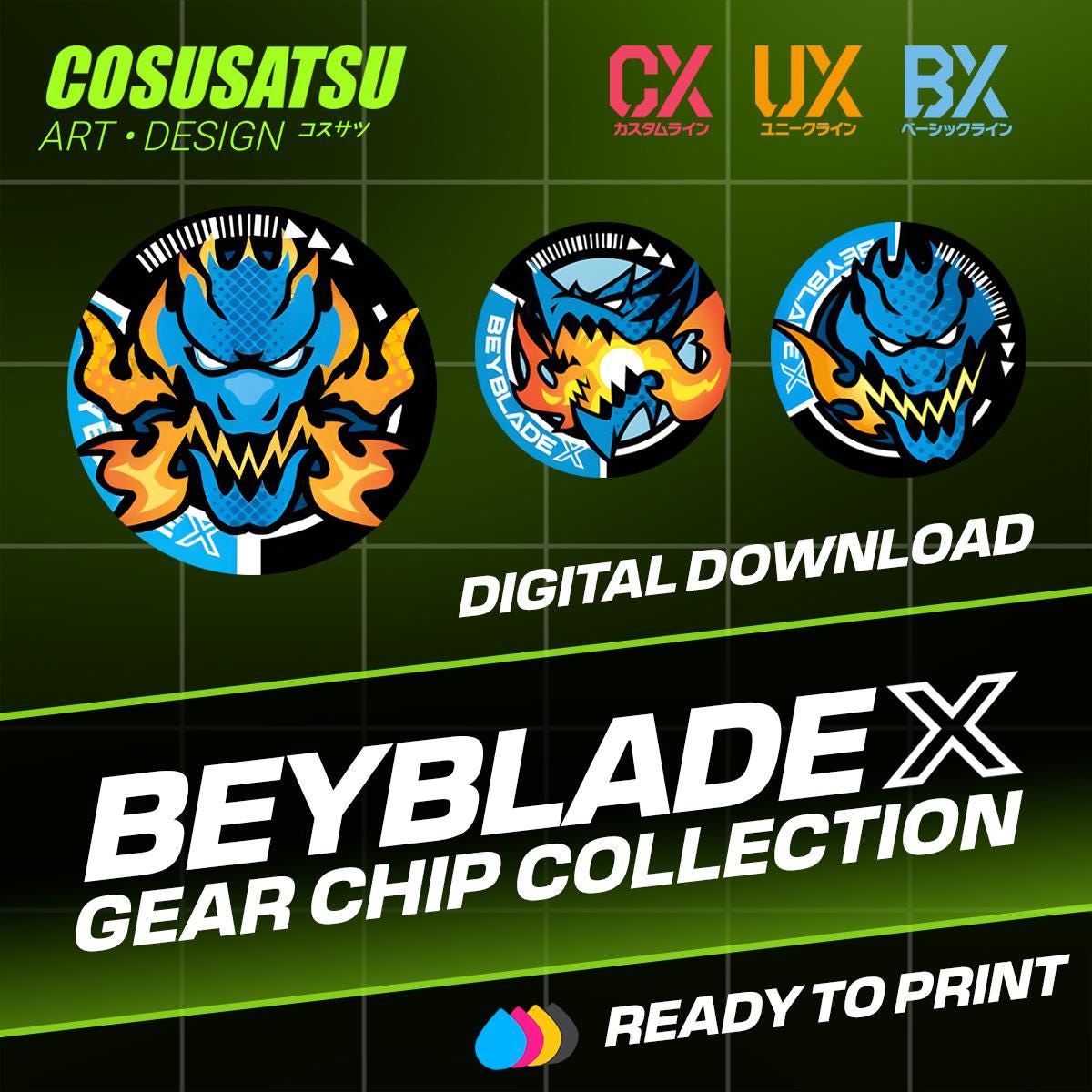 Beyblade x stickers - Etsy 日本