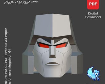 DIY Transformers G1 Megatron Helmet Cosplay EVA Foam Template