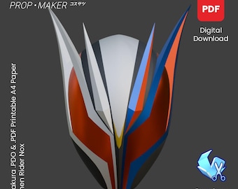 DIY Kamen Rider Nox Helmet Cosplay EVA Foam Template