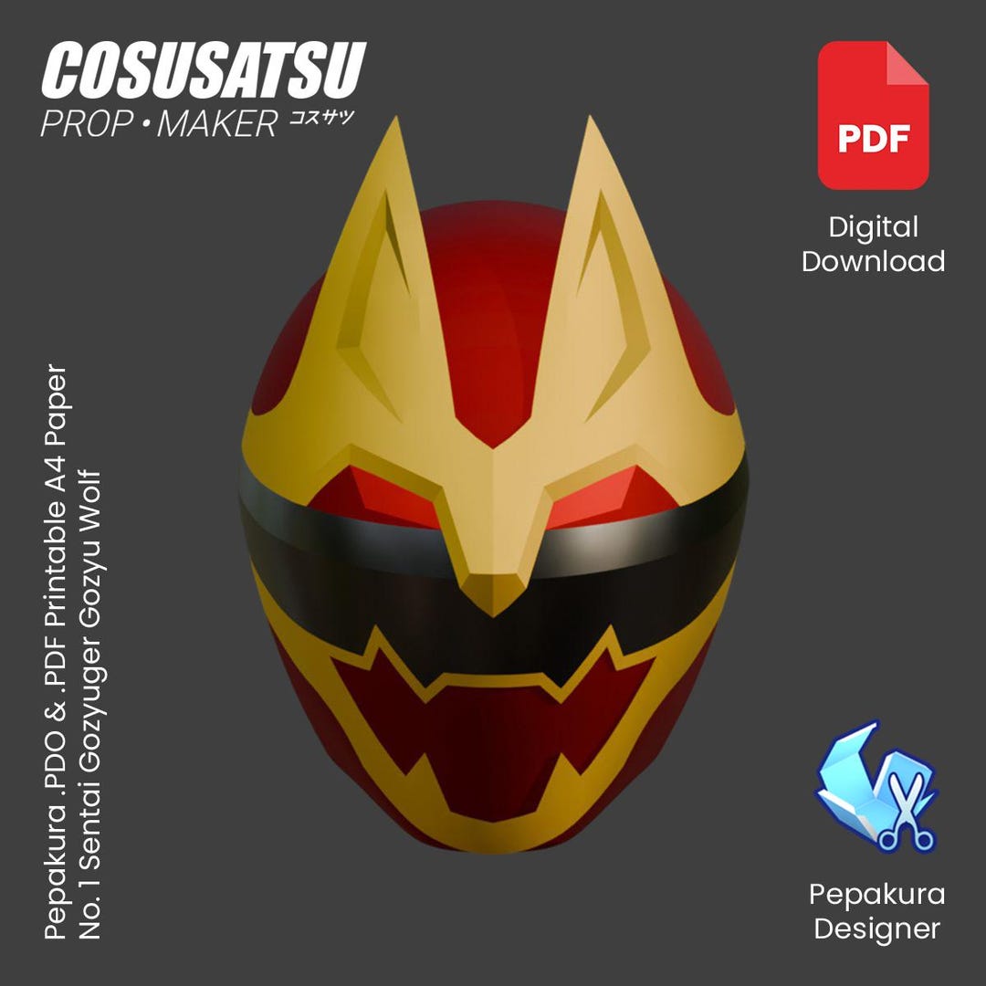 DIY No. 1 Sentai Gozyuger Gozyu Wolf Helmet Cosplay EVA Foam