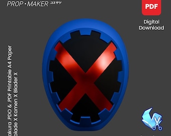 DIY Beyblade X Blader X Kamen X Helmet Cosplay EVA Foam Template