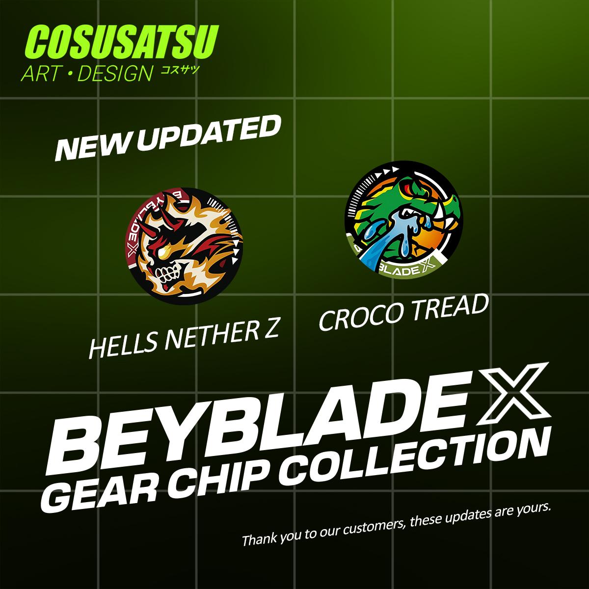 DIY Beyblade X Gear Chip Sticker Bundle Pack - Etsy