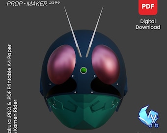 DIY Shin Kamen Rider Helmet Cosplay EVA Foam Template