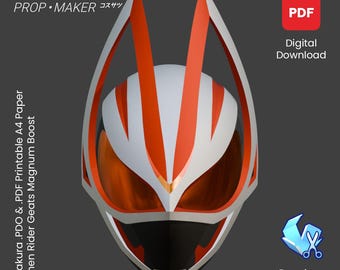 DIY Kamen Rider Geats Magnum Boost Helmet Cosplay EVA Foam Template