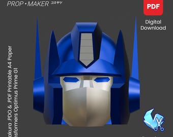 DIY Transformers G1 Optimus Prime Helmet Cosplay EVA Foam Template