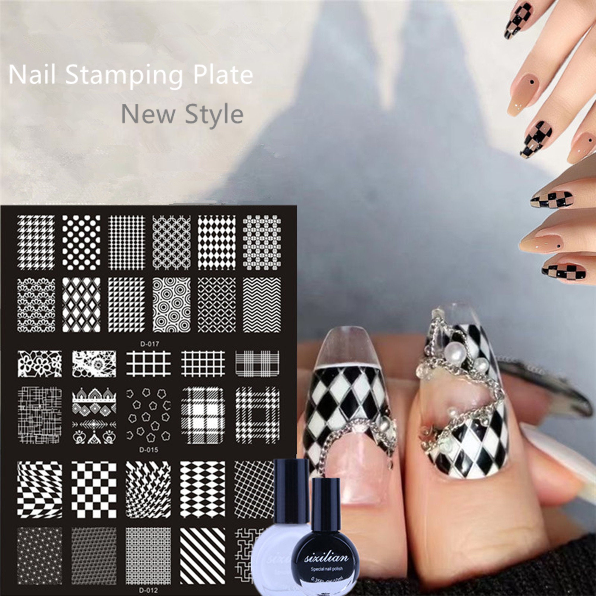 Nail Art Palette Crystal Agate Gold Round Edge/nail Art Resin Display  Plate/nail Tools 
