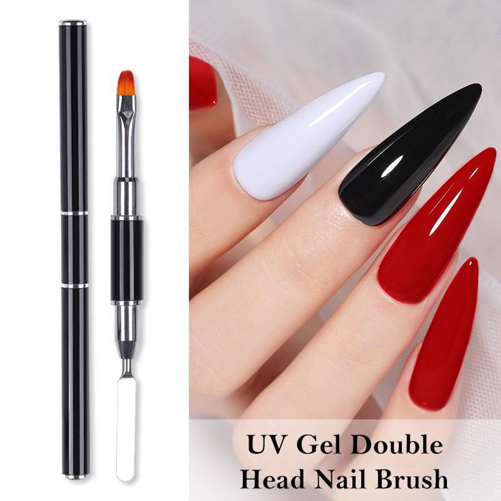 3pcs Acrylic French Stripe Nail Art Liner Brush Set 3D Tips Manicure  Ultra-thin Line Drawing Pen UV Gel Brushes Painting Tools 