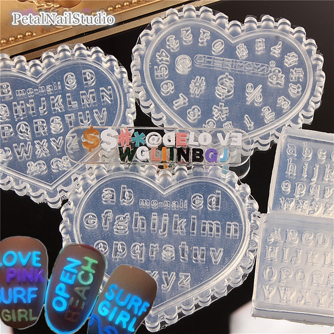 Nail Art Silicone Mold/letter Pinyin Symbol Currency Gothic Arabic