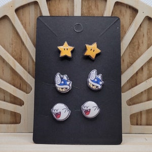 Super Mario Stud Earrings Individual or set of 3 Free Shipping