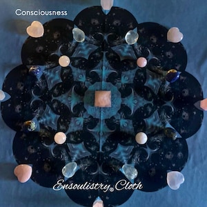 Consciousness Ensoulistry® Cloth, Tarot Cloth, Altar Cloth, Crystal Grid Cloth