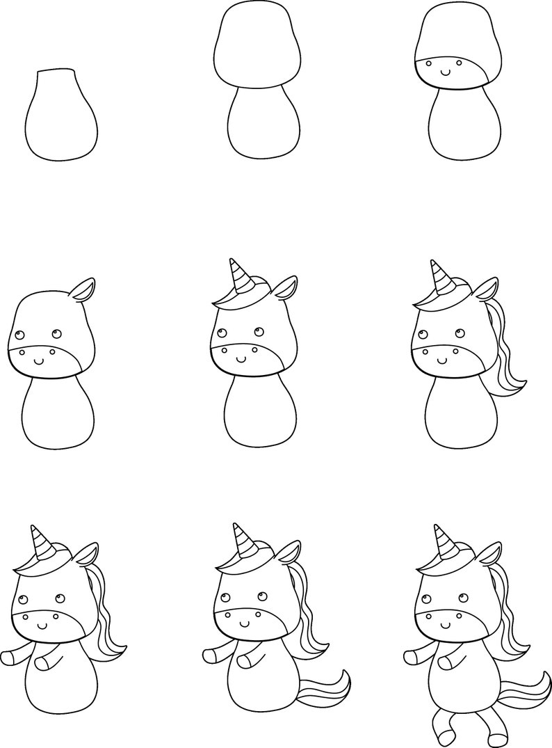 100 Pages - Step by Step Drawing for Kids Printable Worksheets - Etsy