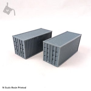 N Scale 20&#39; High Cube Shipping Containers (2pc)