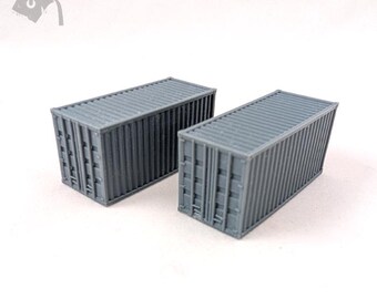 N Scale 20' High Cube Shipping Containers (2pc)