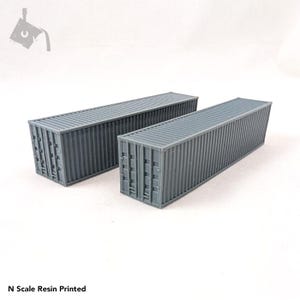 N Scale 40&#39; High Cube Shipping Containers (2pc)