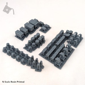 N Scale Rooftop Accessories HVAC and Vents