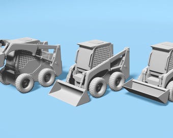 Norscot Caterpillar 226 Skid Steer Loader + 3 Attachments 1:32