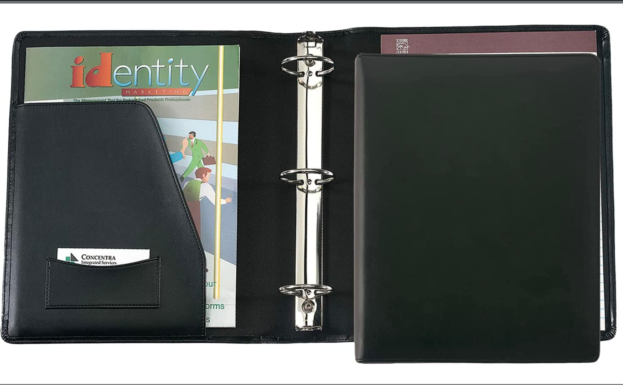 3 Ring Binder Portfolio for Men, Leather Portfolio With Logo, Leather  Folder Notepad, Leather Padfolio for Men, Gift for Father/mother 