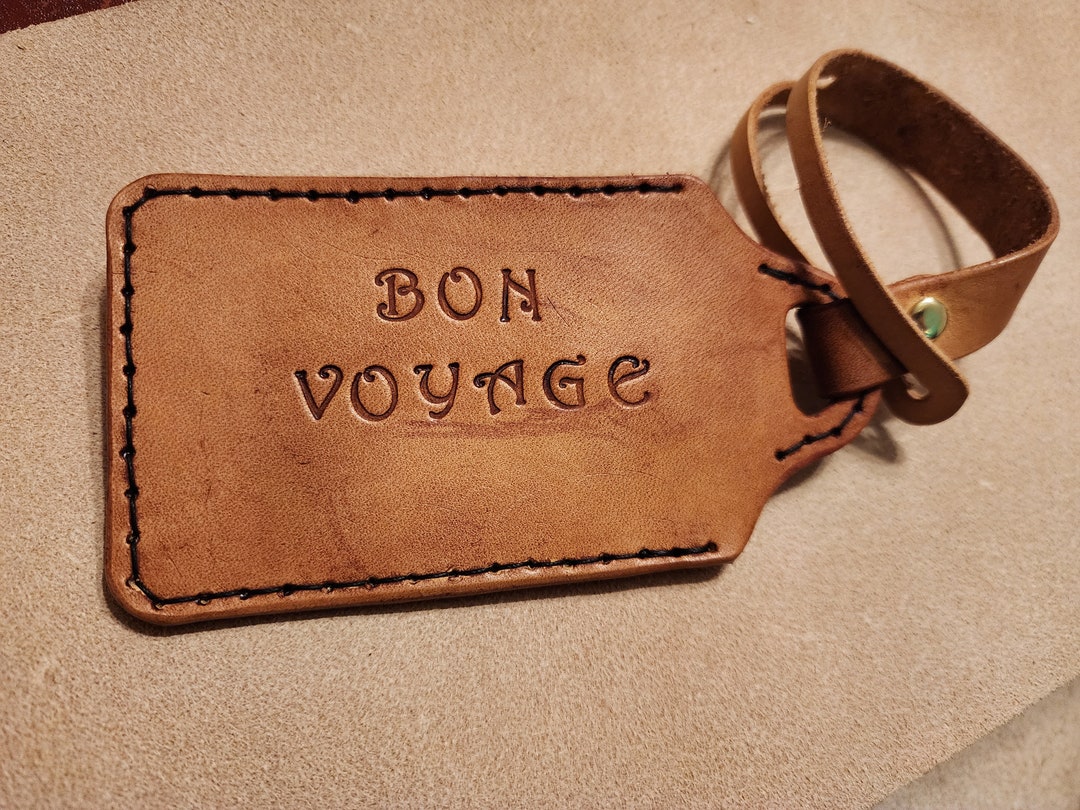 Luggage Tag Handmade Leather ID Tag Personalized Gift for Etsy