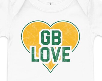 Body piłkarskie dla niemowląt, kombinezon na mecz: Wisconsin, Love, Cheesehead, bawełniany kombinezon