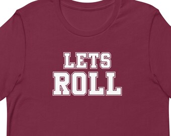 Let's Roll Koszulka unisex, Jazda na rolkach, Roller Derby, College, Piłka nożna