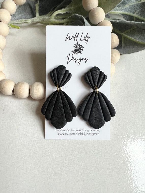 Clay Earrings Earrings Black Owned Gold Black Owned Clay Earrings