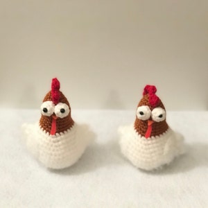 Pattern: Peep and Poppy the Groovy Chickens- Crochet chicken pattern- Amigurumi chicken pattern-PDF crochet pattern