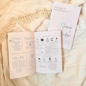 Infographic Wedding Program | Wedding Infographic | Wedding Program Booklet | Wedding Program Template | Wedding Program | Wedding Programs