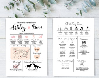 Hochzeitsprogramm Vorlage | Hochzeit Infografik | Hochzeitsprogramme | Infografik Hochzeitsprogramm | Hochzeitstag-Timeline | Infografik Programm