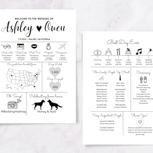 Wedding Program Template | Wedding Infographic | Wedding Programs | Infographic Wedding Program | Wedding Day Timeline | Infographic Program