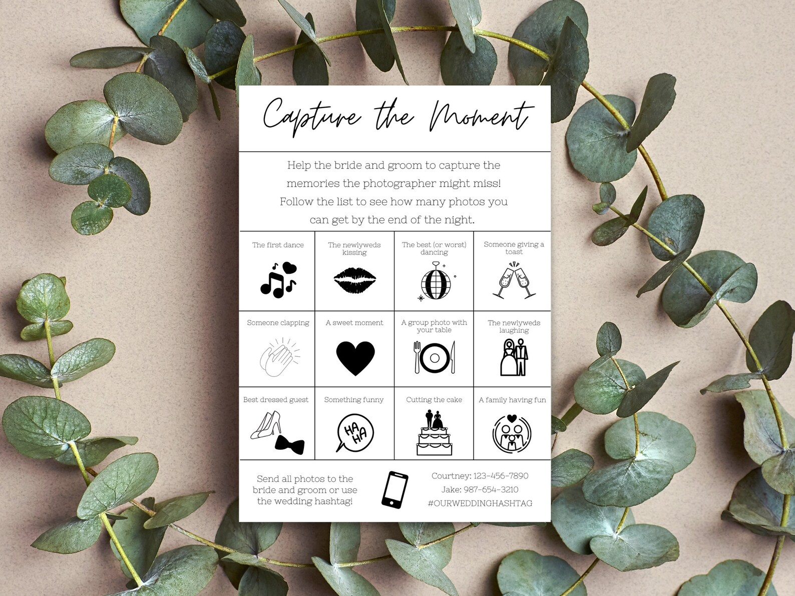 Wedding Table Games Wedding Program Template Wedding Etsy