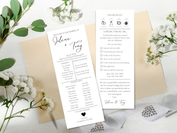 Wedding Program Template| Reception Games | Wedding Programs | Wedding Timeline | Wedding Program | Wedding Itinerary | Infographic Program