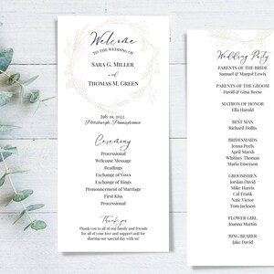 Wedding Day Program | Wedding Program Template | Wedding Day Template | Boho Wedding Program | Ceremony Program | Rustic Wedding Program