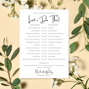 Wedding Program Template | Wedding Day Timeline | Wedding Program | Wedding Infographic | Wedding Timeline | Wedding Party Itinerary