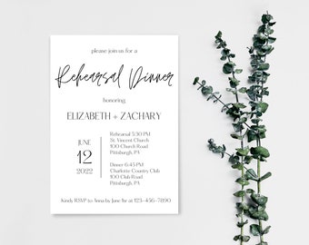 Rehearsal Dinner Invitation | Rehearsal Dinner Invitations | Rehearsal Dinner Invitation Template | Rehearsal Invite | Rehearsal Dinner
