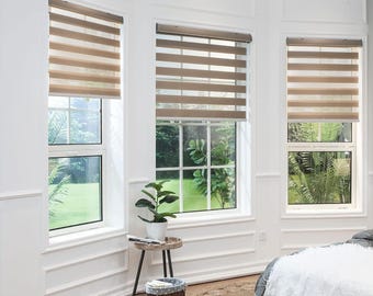 Blackout Wide & Thick Stripe Zebra Shade - Cordless Lift System