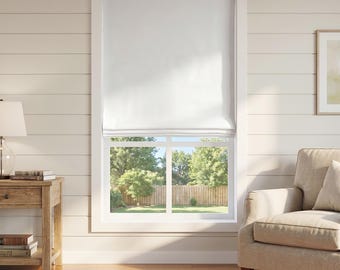 Custom Heavy Linen Allure Cordless Roman Shade
