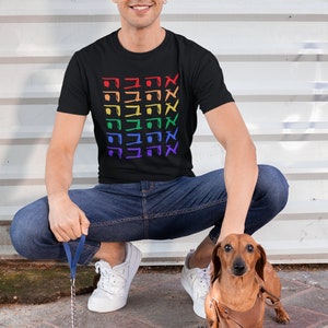 Love is Love in Hebrew Pride T-Shirt Jewish Pride Jewish Gay Pride Jewish Queer Merch