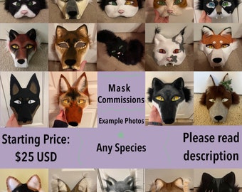 CLOSED Custom Animal Mask Commissions! (Any Species)