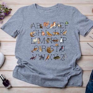 Watercolor animal alphabet PNG design
