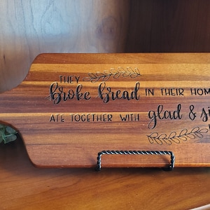 Serving Board with Acts 2:46 Quote